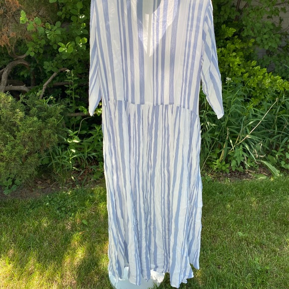 Striped Summer 90s style Button Dress - Picture 2 of 2